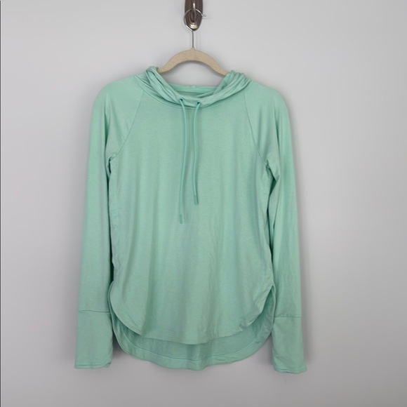 Athleta Mint Green Long Sleeve Tie Front Hoodie - Picture 1 of 5
